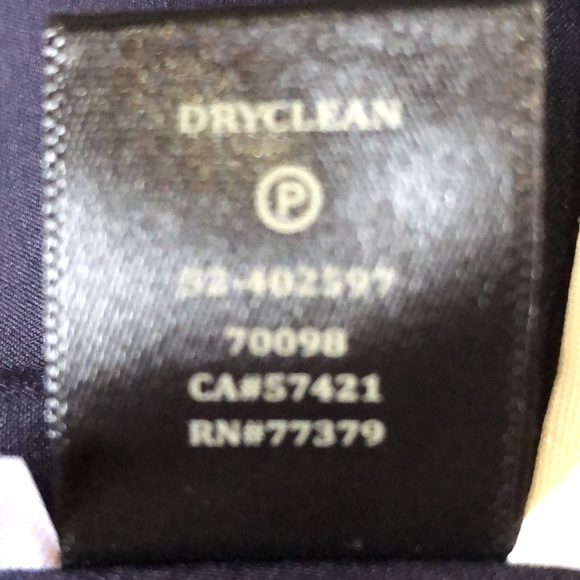 Ann Taylor lined pencil skirt Sz 4 navy and cream palm leaf pattern/ zipper - Picture 11 of 12